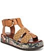 Color:Redwood Brown/Natural Multi - Image 1 - Circus NY by Sam Edelman Katy Woven Pattern Platform Gladiator Sandals