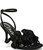 Circus NY by Sam Edelman Lucille Embellished Silk Ruffle Ankle Strap Dress Sandals - Image 1
