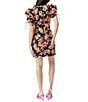 Color:Anthracite - Image 2 - Circus NY by Sam Edelman Portia Floral Print Short Puff Tie Sleeve Dress