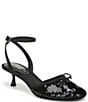 Circus NY by Sam Edelman Rosetta Sequin Bow Ankle Strap Kitten Heel Dress Pumps - Image 1
