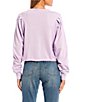 Color:Pastel Lilac - Image 2 - Crew Neck Pullover Sweatshirt