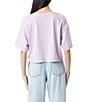 Color:Lavender Frost - Image 2 - Circus NY by Sam Edelman Crochet Flower Cropped T-Shirt