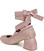 Color:Blush French Macaroon - Image 4 - Circus NY by Sam Edelman Della Ballet Ankle Wrap Block Heel Shimmer Pumps