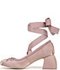 Color:Blush French Macaroon - Image 5 - Circus NY by Sam Edelman Della Ballet Ankle Wrap Block Heel Shimmer Pumps