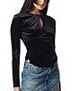 Color:Anthracite - Image 1 - Circus NY by Sam Edelman Devyn Front Keyhole Long Sleeve Top