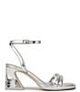 Color:Soft Silver - Image 2 - Circus NY by Sam Edelman Hartlie Metallic Ankle Strap Puff Dress Sandals