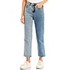 Color:Alter Ego - Image 1 - High Rise Colorblock Relaxed Straight Jeans
