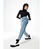 Color:Alter Ego - Image 4 - High Rise Colorblock Relaxed Straight Jeans