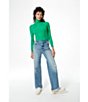 Color:Looking Glass - Image 3 - High Rise Slouchy Distressed Straight Jeans