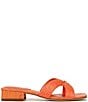 Color:Aura Orange - Image 2 - Circus NY by Sam Edelman Joella Weave Raffia Double C Ornament Slide Sandals