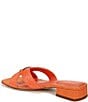 Color:Aura Orange - Image 4 - Circus NY by Sam Edelman Joella Weave Raffia Double C Ornament Slide Sandals