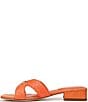 Color:Aura Orange - Image 5 - Circus NY by Sam Edelman Joella Weave Raffia Double C Ornament Slide Sandals