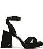 Color:Black - Image 2 - Kaitlyn Suede Ankle Strap Dress Sandals