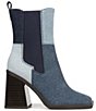 Color:True Blue - Image 2 - Lauren Patchwork Denim Square Toe Boots