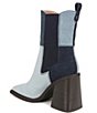Color:True Blue - Image 4 - Lauren Patchwork Denim Square Toe Boots