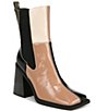 Color:Dark Moss/Black/Vanilla Bean - Image 1 - Lauren Patchwork Patent Square Toe Boots