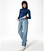 Color:Confession - Image 4 - Low Rise Slouch Straight Jeans