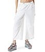 Color:White - Image 1 - Circus NY by Sam Edelman Mid Rise Drawstring Crop Parachute Cargo Pants