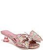 Color:Pink Sorbet Multi - Image 1 - Circus NY by Sam Edelman Natalina Printed Fabric Butterfly Bow Slide Sandals