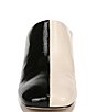 Color:Black/Vanilla Bean - Image 6 - Olsen Crinkle Patent Color Block Heeled Mules