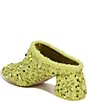 Color:Acid Lime - Image 4 - Orin Sequined Faux Shearling Heeled Mules