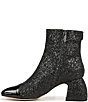 Color:Black - Image 5 - Osten Glitter Cap Toed Block Heel Booties