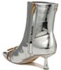 Color:Soft Silver - Image 4 - Sia Patent Zipper Detail Pointed Toe Booties