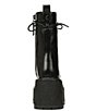 Color:Black - Image 3 - Slater Lace-Up Platform Lug Sole Combat Wedge Boots