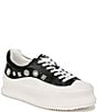 Color:Black - Image 1 - Circus NY by Sam Edelman Taelyn Leather Jewel Studded Lace Up Chunky Platform Sneakers
