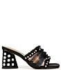 Color:Black - Image 2 - Circus NY by Sam Edelman Vera Tapestry Knotted Fabric Rhinestone Slide Sandals