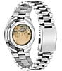 Color:Silver - Image 3 - Men's Automatic Stainless Steel Yellow Dial Watch