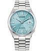 Citizen Men's Mechanical Automatic Water Resistance 50 Stainless Bracelet Watch, Color:Silver/Blue - Image 1