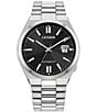 Citizen Men's Mechanical Automatic Water Resistance 50 Stainless Bracelet Watch, Color:Silver/Black - Image 1