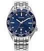 Color:Silver - Image 1 - Men's Carson Analog Stainless Steel Bracelet Watch