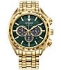 Color:Gold - Image 1 - Men's Carson Chronograph Gold Stainless Steel Bracelet Watch