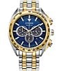Color:Two Tone - Image 1 - Men's Carson Chronograph Two Tone Stainless Steel Bracelet Watch