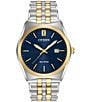 Citizen Men's Corso Three Hand Two Tone Stainless Steel Bracelet Watch, Color:Two Tone/Blue - Image 1