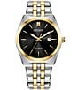Citizen Men's Corso Three Hand Two Tone Stainless Steel Bracelet Watch, Color:Two Tone/Black - Image 1