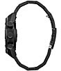Color:Black - Image 3 - Men's CZ Hybrid Smart Gray Stainless Steel Bracelet Watch
