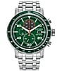 Color:Silver - Image 1 - Men's Eco-Drive Chronograph Stainless Steel Bracelet Watch