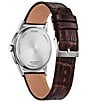 Citizen Men's Eco Drive Three Hand Leather Strap Watch - Image 3