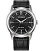 Citizen Men's Eco Drive Three Hand Leather Strap Watch - Image 4