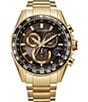 Color:Gold - Image 1 - Men's PCAT Atomic Timekeeping Chronograph Gold Stainless Steel Bracelet Watch