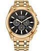 Color:Gold - Image 1 - Men's Peyten Chronograph Gold Stainless Steel Bracelet Watch