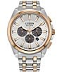 Color:Two Tone - Image 1 - Men's Peyten Chronograph Two Tone Stainless Steel Bracelet Watch