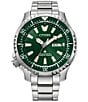 Color:Silver - Image 1 - Men's Promaster Dive Automatic Stainless Steel Green Bracelet Watch