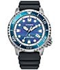Citizen Men's Promaster Dive Three Hand Grey Strap Watch - Image 1