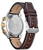 Color:Brown - Image 2 - Men's Promaster Skyhawk A-T Chronograph Brown Leather Strap Watch
