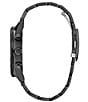 Color:Black - Image 2 - Men's Sport Luxury Multifunction Black Tone Stainless Steel Bracelet Watch