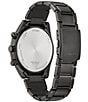 Color:Black - Image 3 - Men's Sport Luxury Multifunction Black Tone Stainless Steel Bracelet Watch